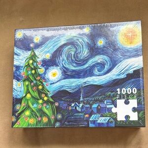 Van Gogh Inspired Christmas Tree Puzzle - 1000 Pieces